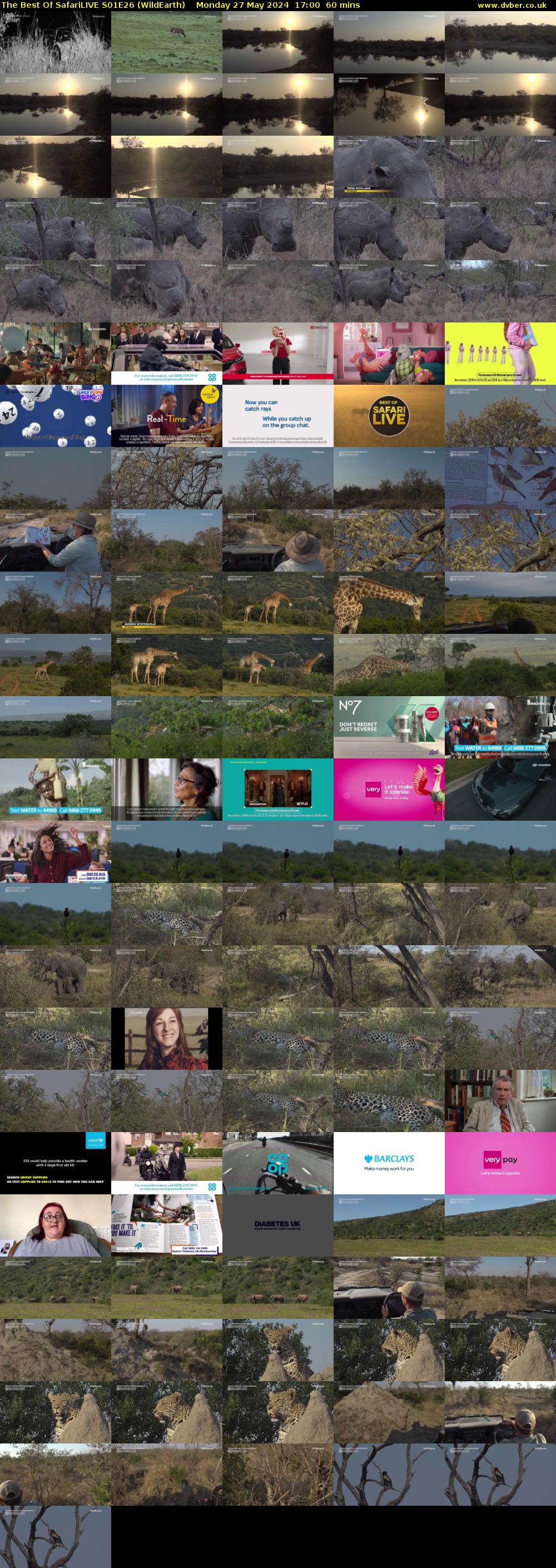 The Best Of SafariLIVE S01E26 (WildEarth) Monday 27 May 2024 17:00 - 18:00