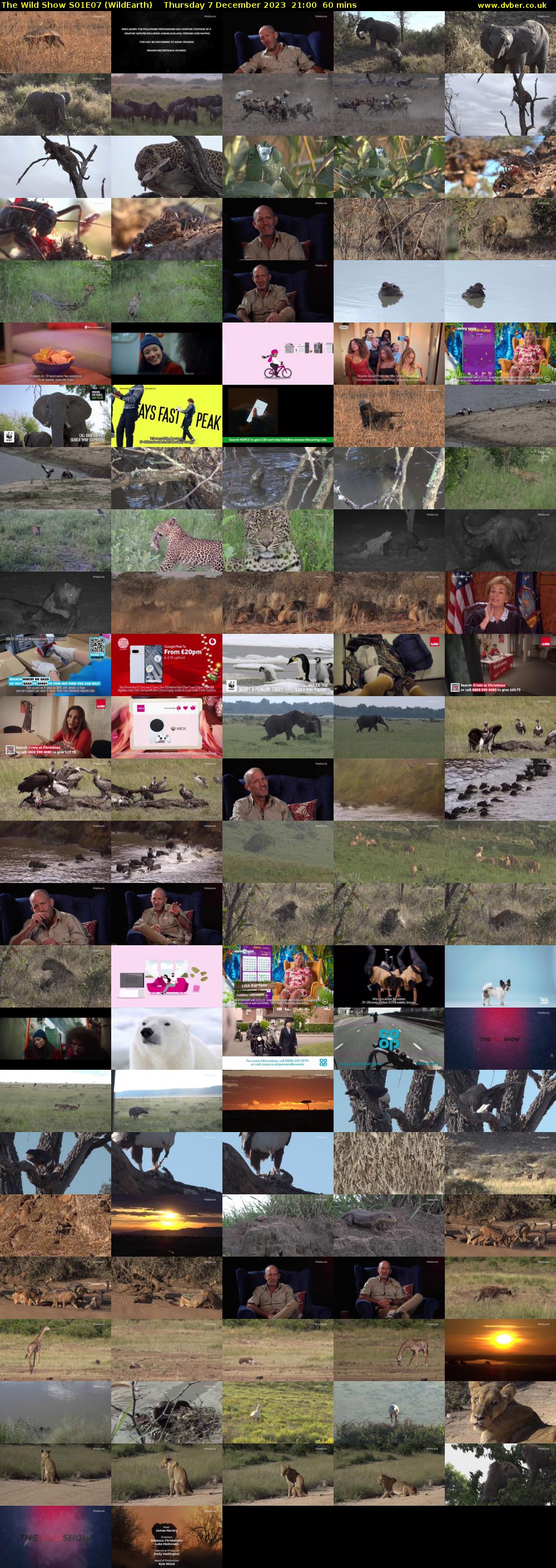 The Wild Show S01E07 (WildEarth) Thursday 7 December 2023 21:00 - 22:00