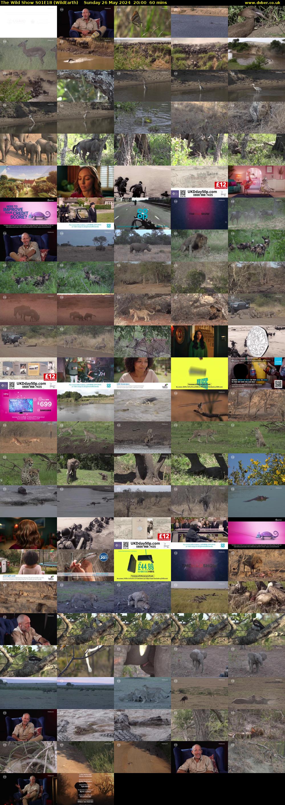 The Wild Show S01E18 (WildEarth) Sunday 26 May 2024 20:00 - 21:00