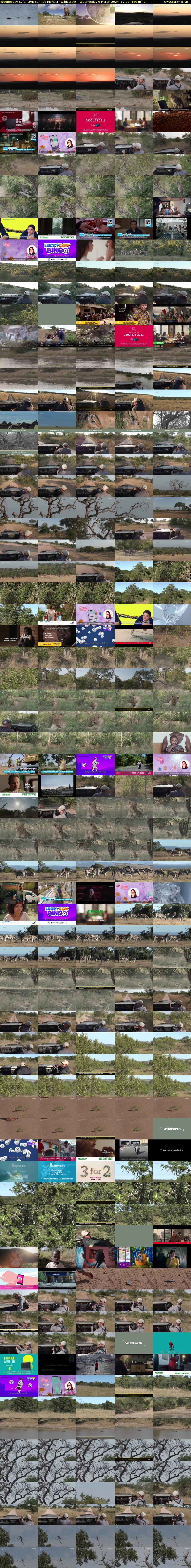 Wednesday SafariLIVE Sunrise REPEAT (WildEarth) Wednesday 6 March 2024 17:00 - 20:00