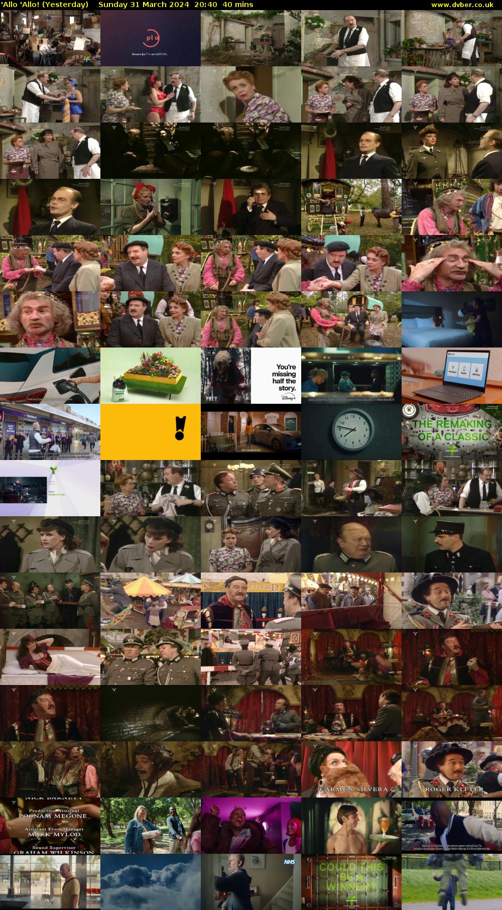 'Allo 'Allo! (Yesterday) Sunday 31 March 2024 20:40 - 21:20