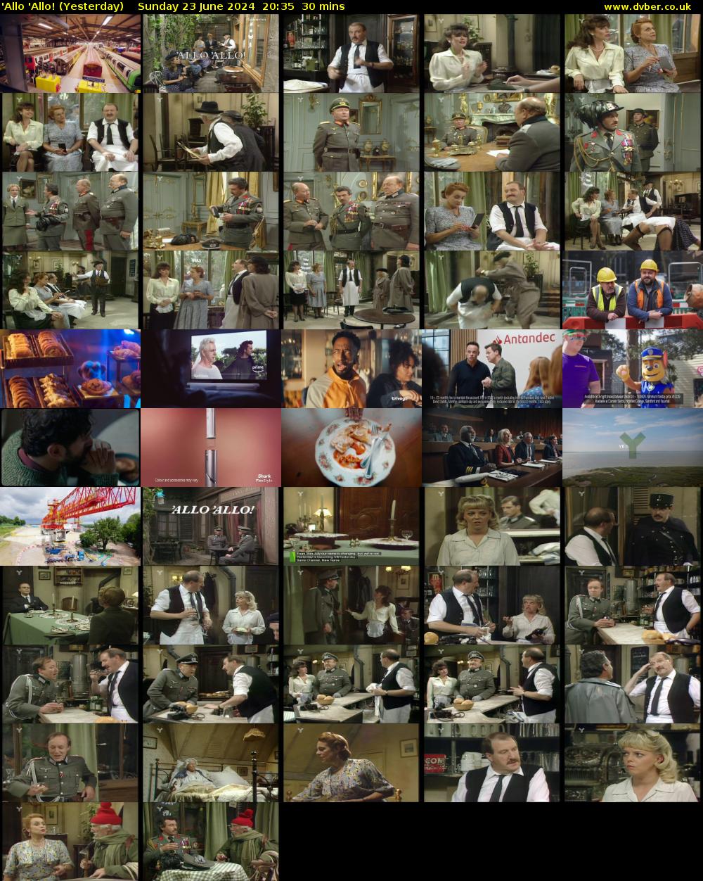 'Allo 'Allo! (Yesterday) Sunday 23 June 2024 20:35 - 21:05