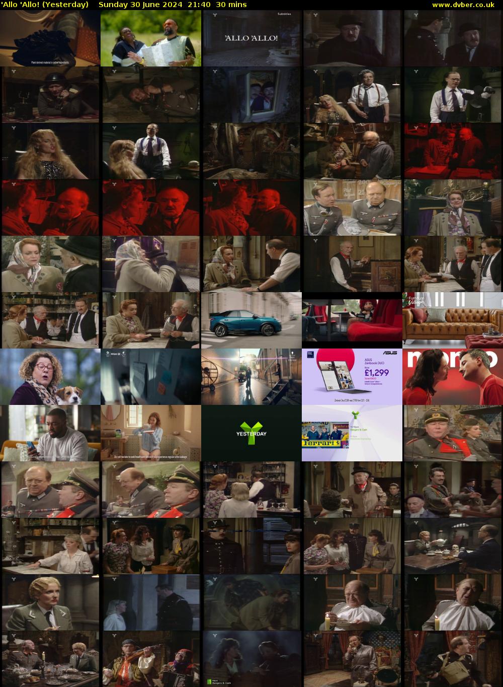 'Allo 'Allo! (Yesterday) Sunday 30 June 2024 21:40 - 22:10