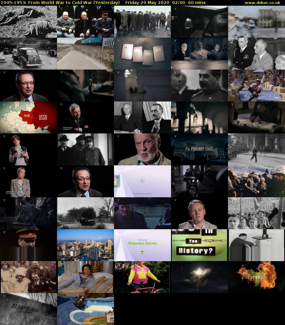 1945-1953: From World War to Cold War (Yesterday) Friday 29 May 2020 02:00 - 03:00