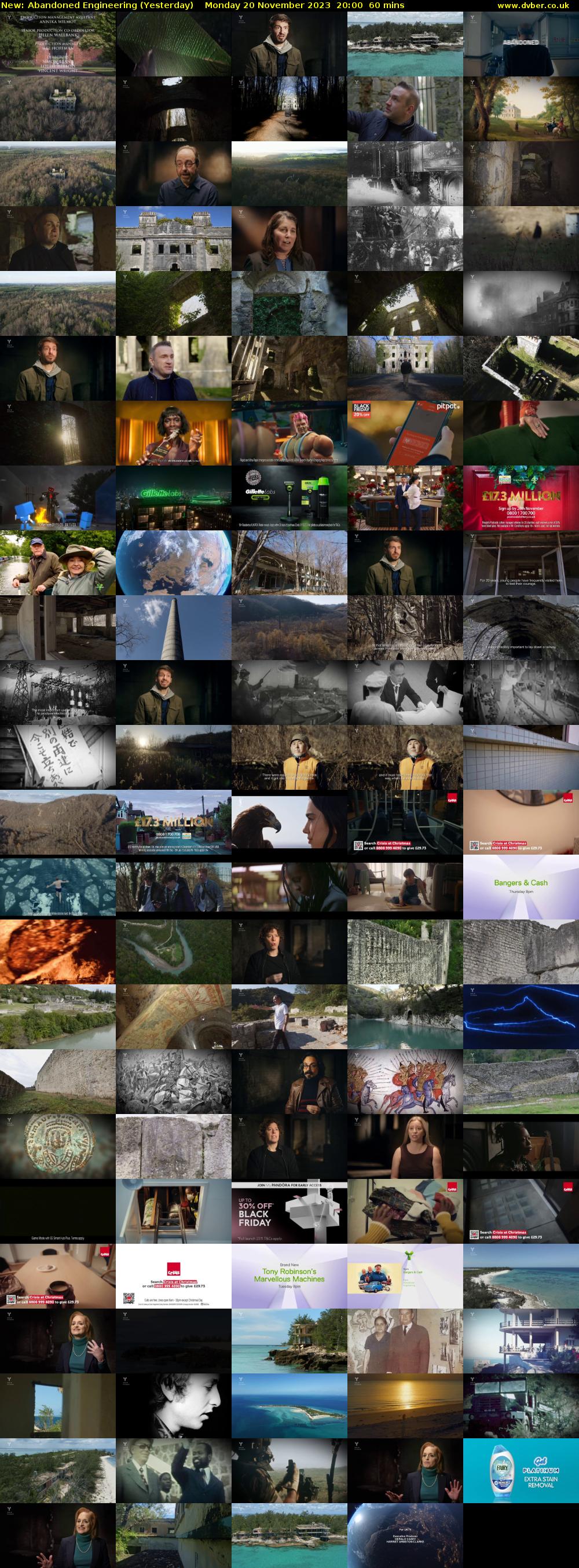 Abandoned Engineering (Yesterday) Monday 20 November 2023 20:00 - 21:00
