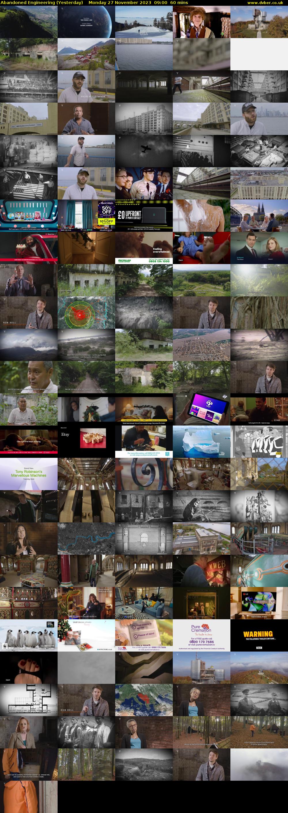 Abandoned Engineering (Yesterday) Monday 27 November 2023 09:00 - 10:00