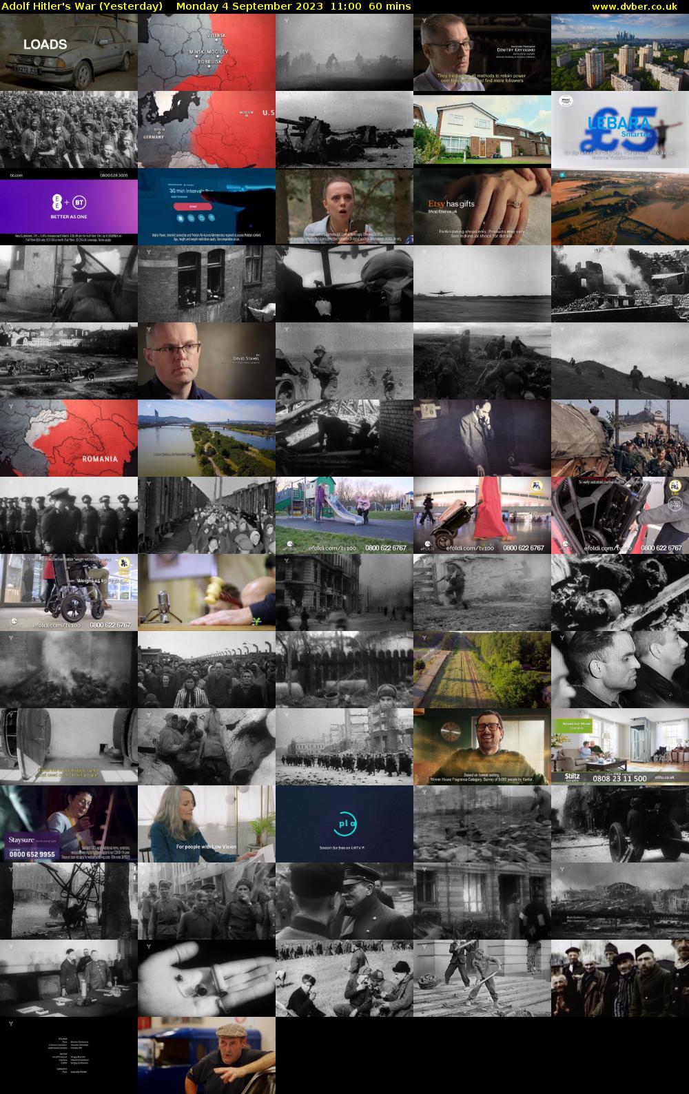 Adolf Hitler's War (Yesterday) Monday 4 September 2023 11:00 - 12:00