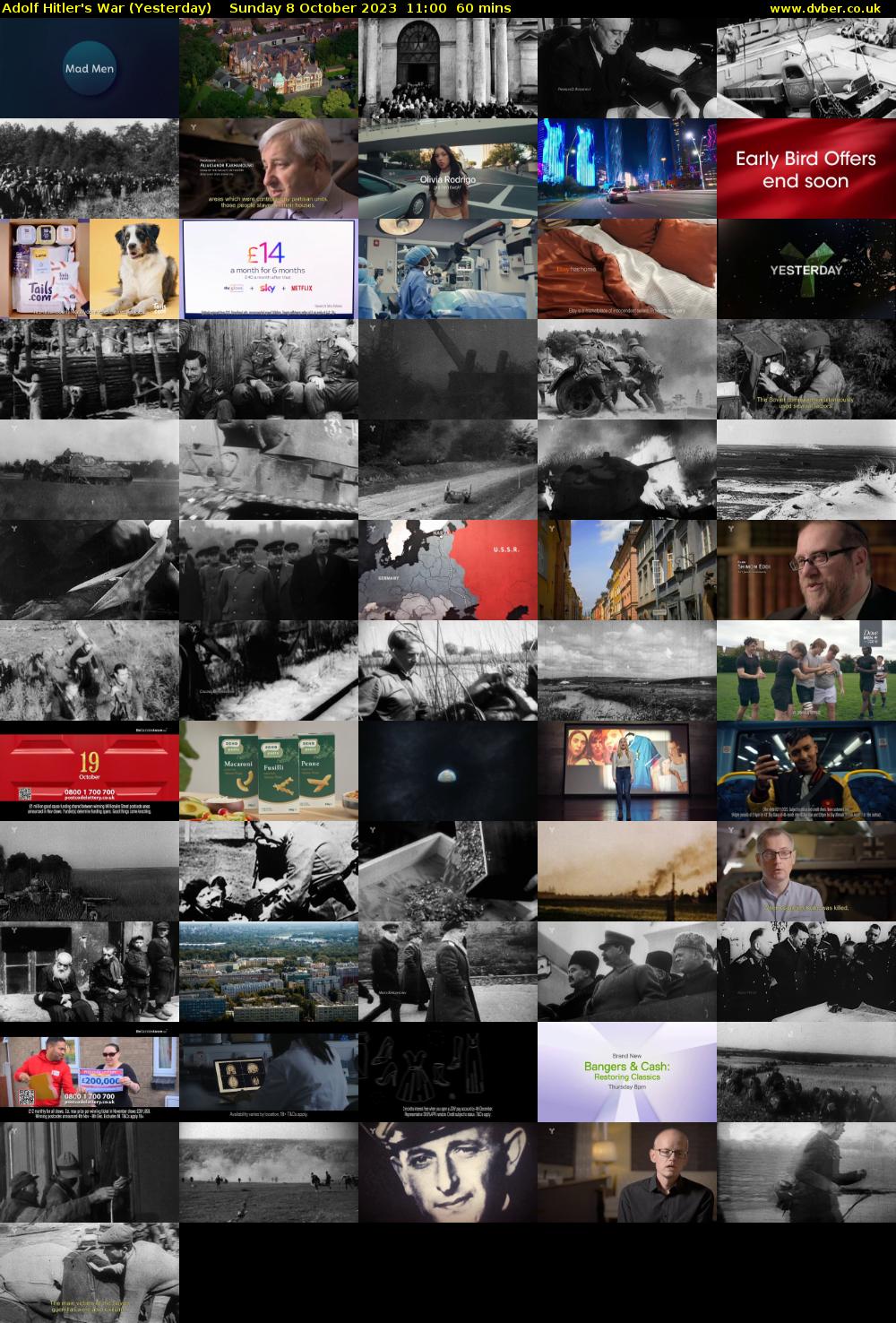 Adolf Hitler's War (Yesterday) Sunday 8 October 2023 11:00 - 12:00