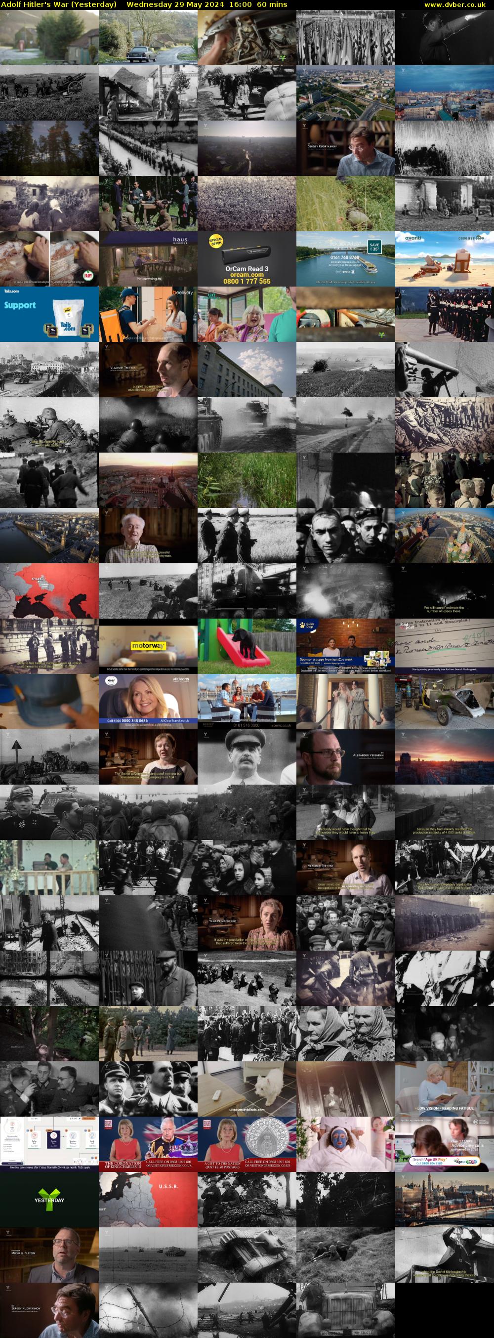 Adolf Hitler's War (Yesterday) Wednesday 29 May 2024 16:00 - 17:00