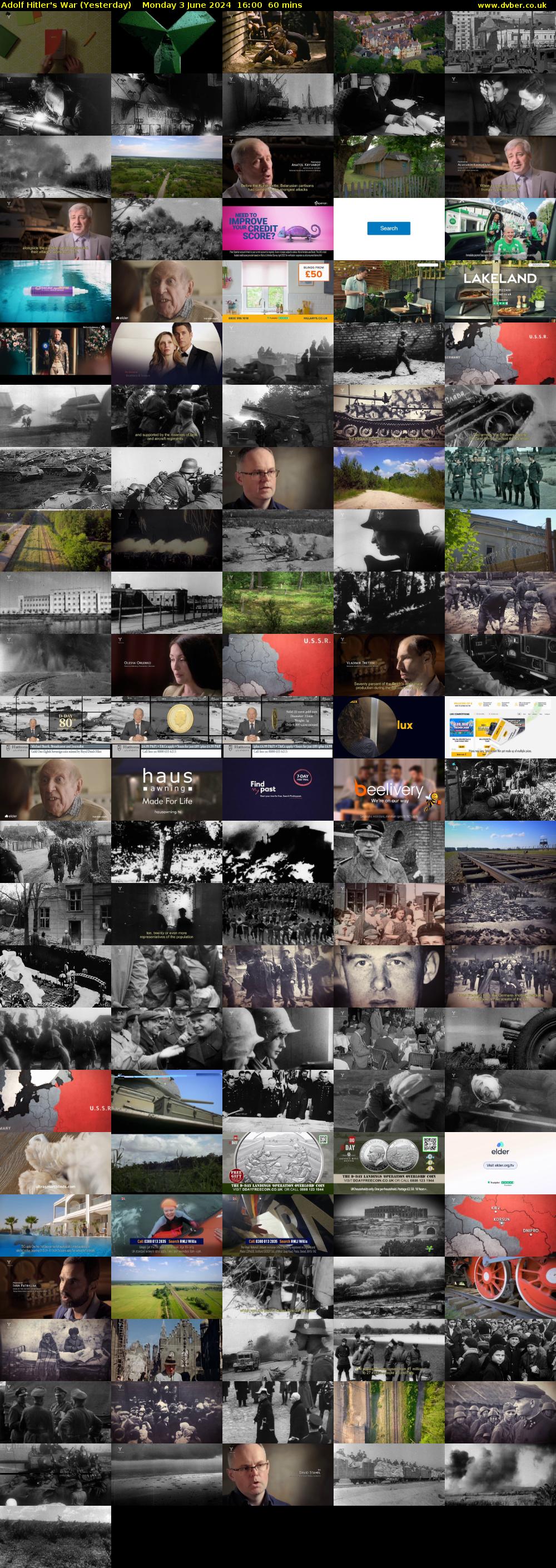 Adolf Hitler's War (Yesterday) Monday 3 June 2024 16:00 - 17:00