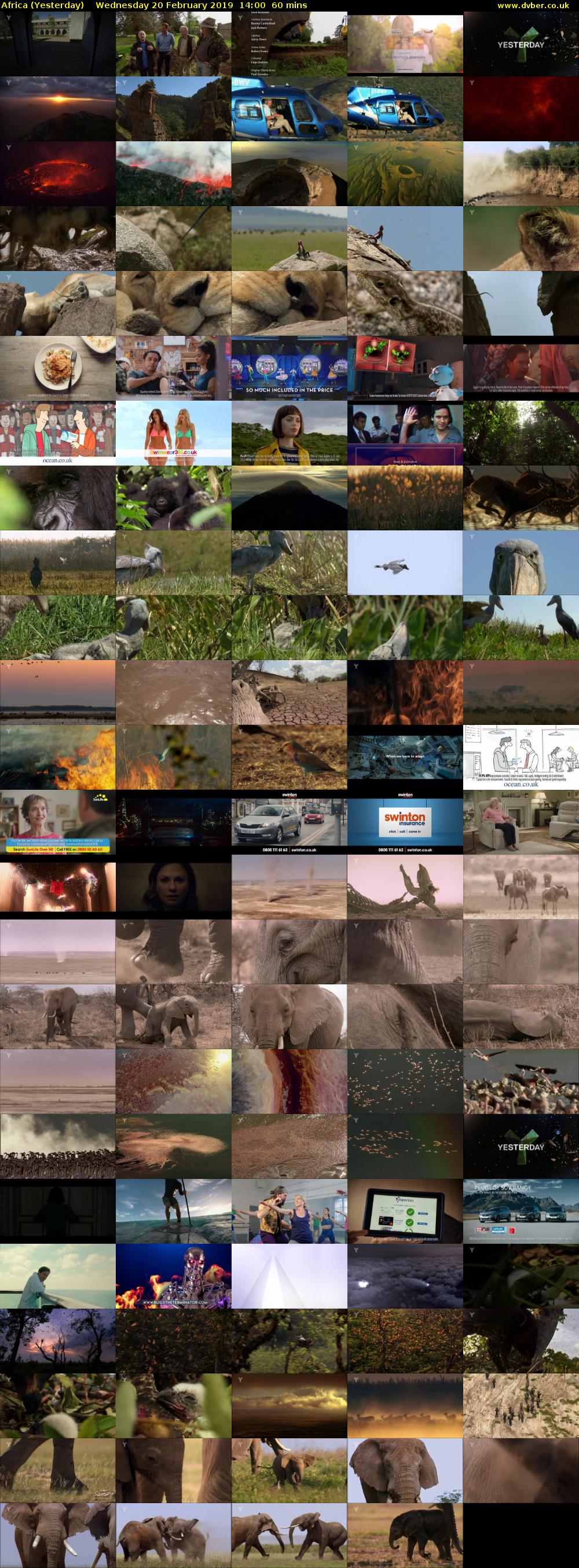 Africa (Yesterday) Wednesday 20 February 2019 14:00 - 15:00