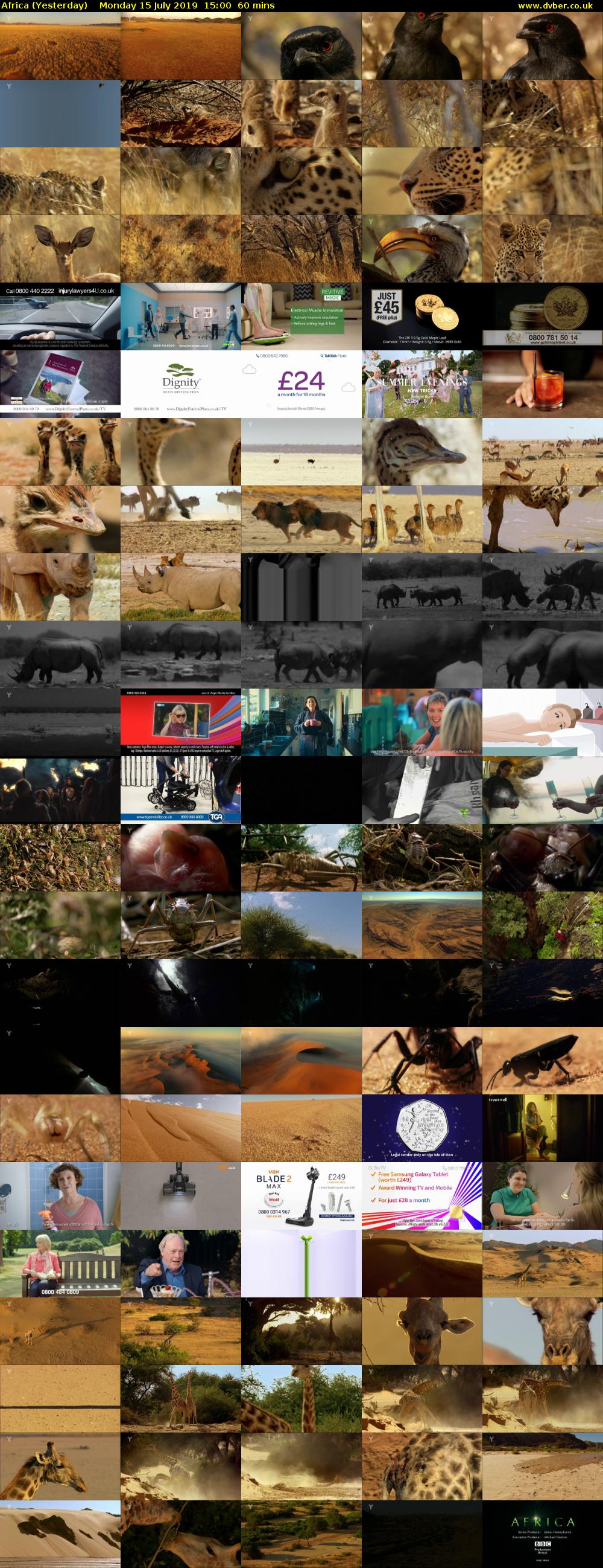 Africa (Yesterday) Monday 15 July 2019 15:00 - 16:00