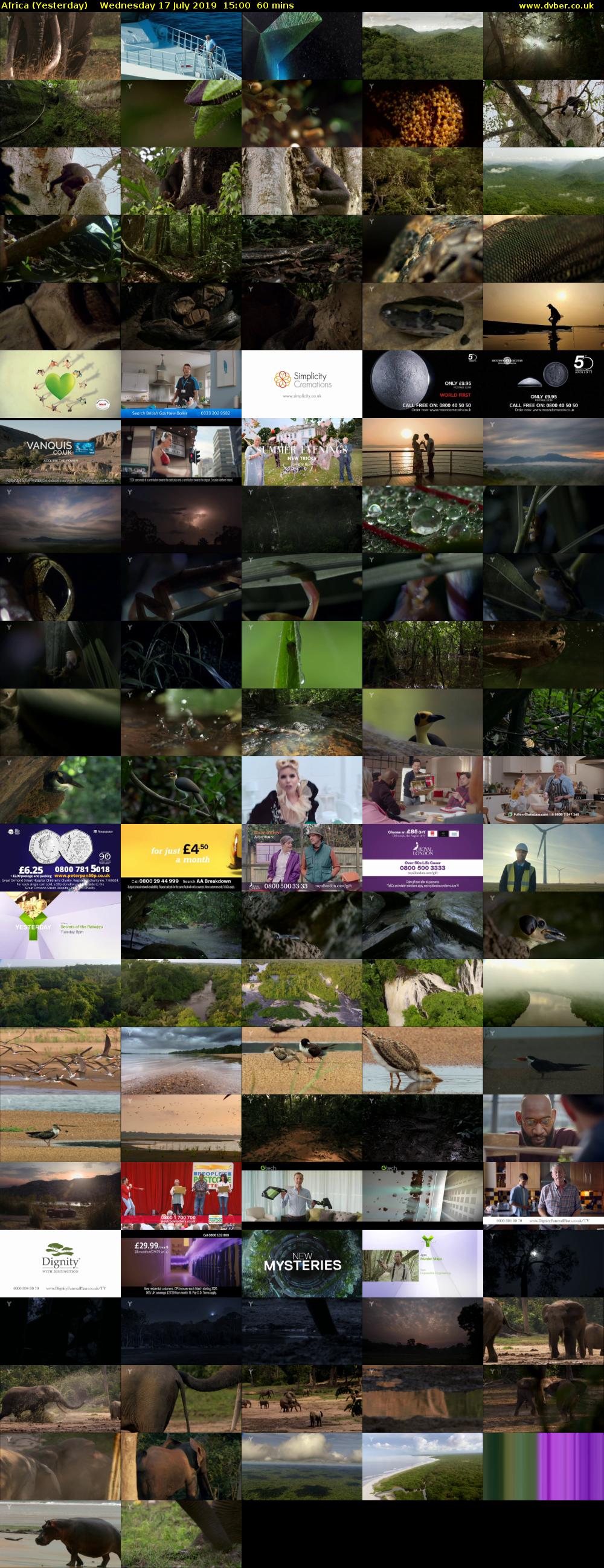Africa (Yesterday) Wednesday 17 July 2019 15:00 - 16:00