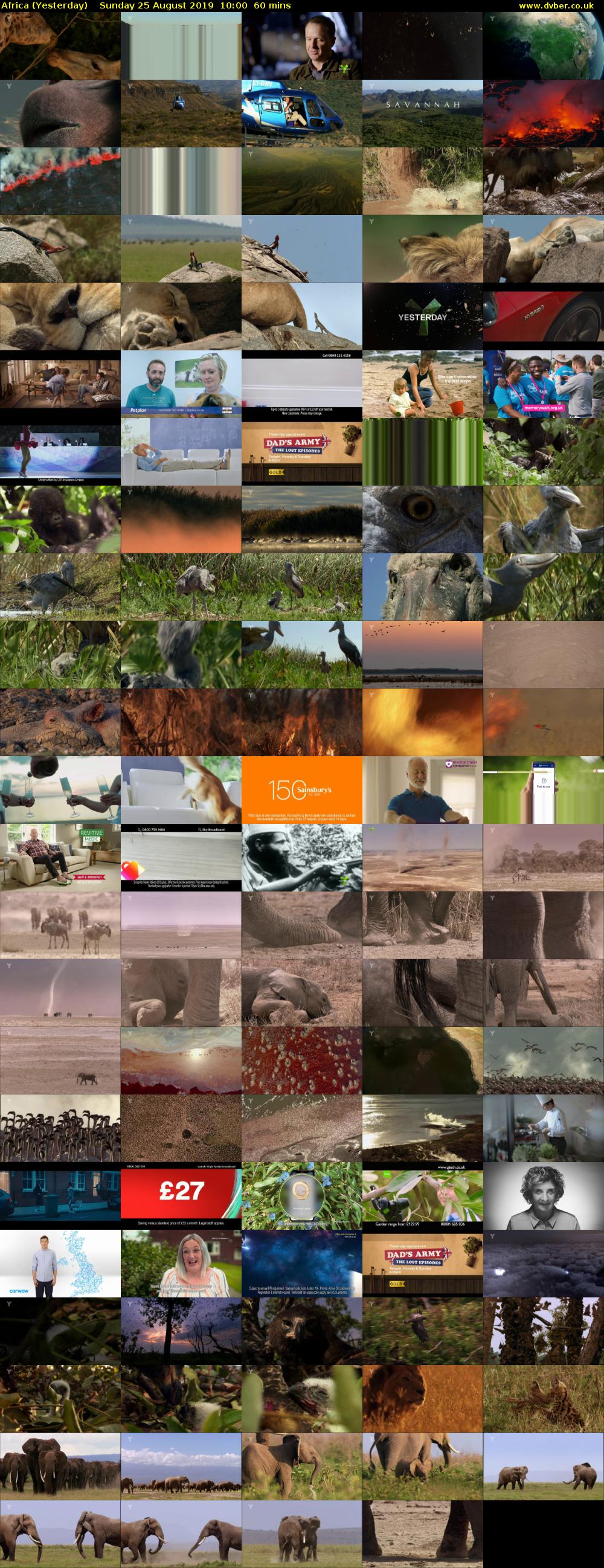 Africa (Yesterday) Sunday 25 August 2019 10:00 - 11:00