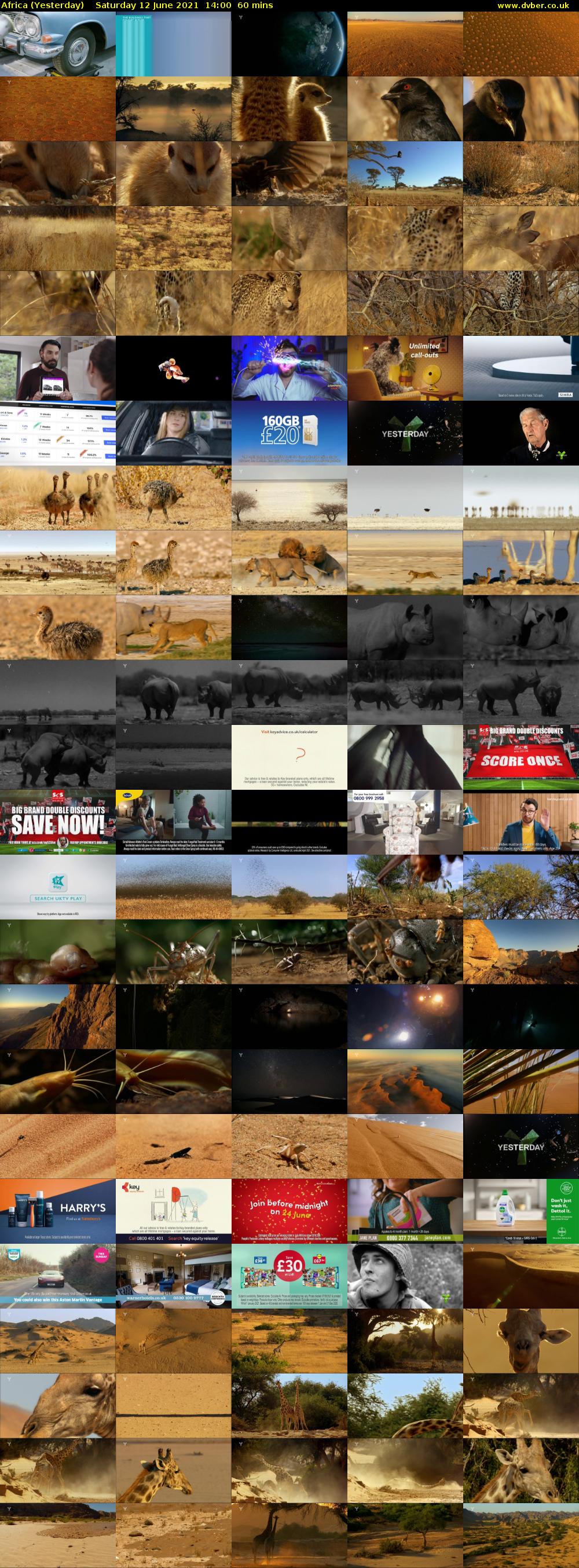 Africa (Yesterday) Saturday 12 June 2021 14:00 - 15:00