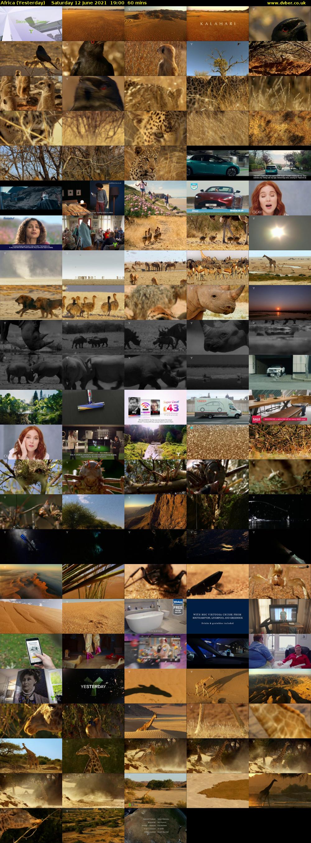 Africa (Yesterday) Saturday 12 June 2021 19:00 - 20:00