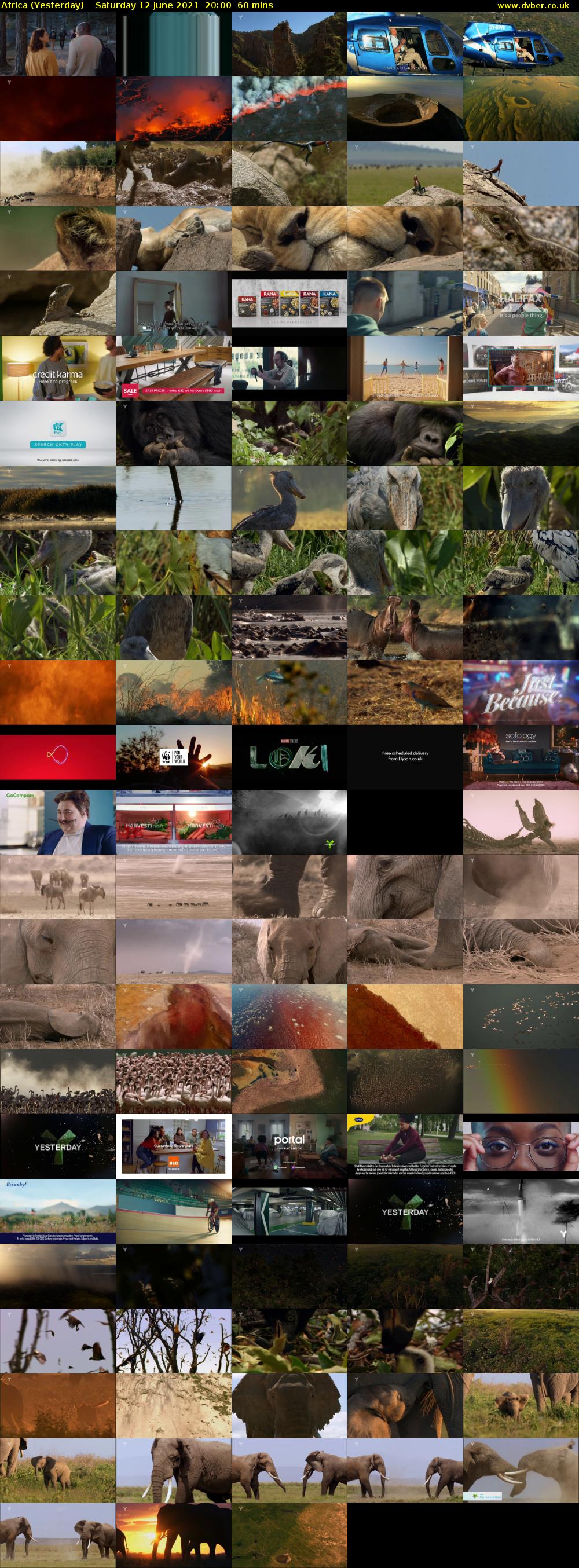 Africa (Yesterday) Saturday 12 June 2021 20:00 - 21:00