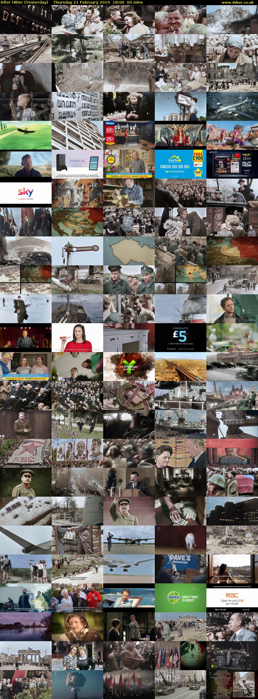After Hitler (Yesterday) Thursday 21 February 2019 18:00 - 19:00