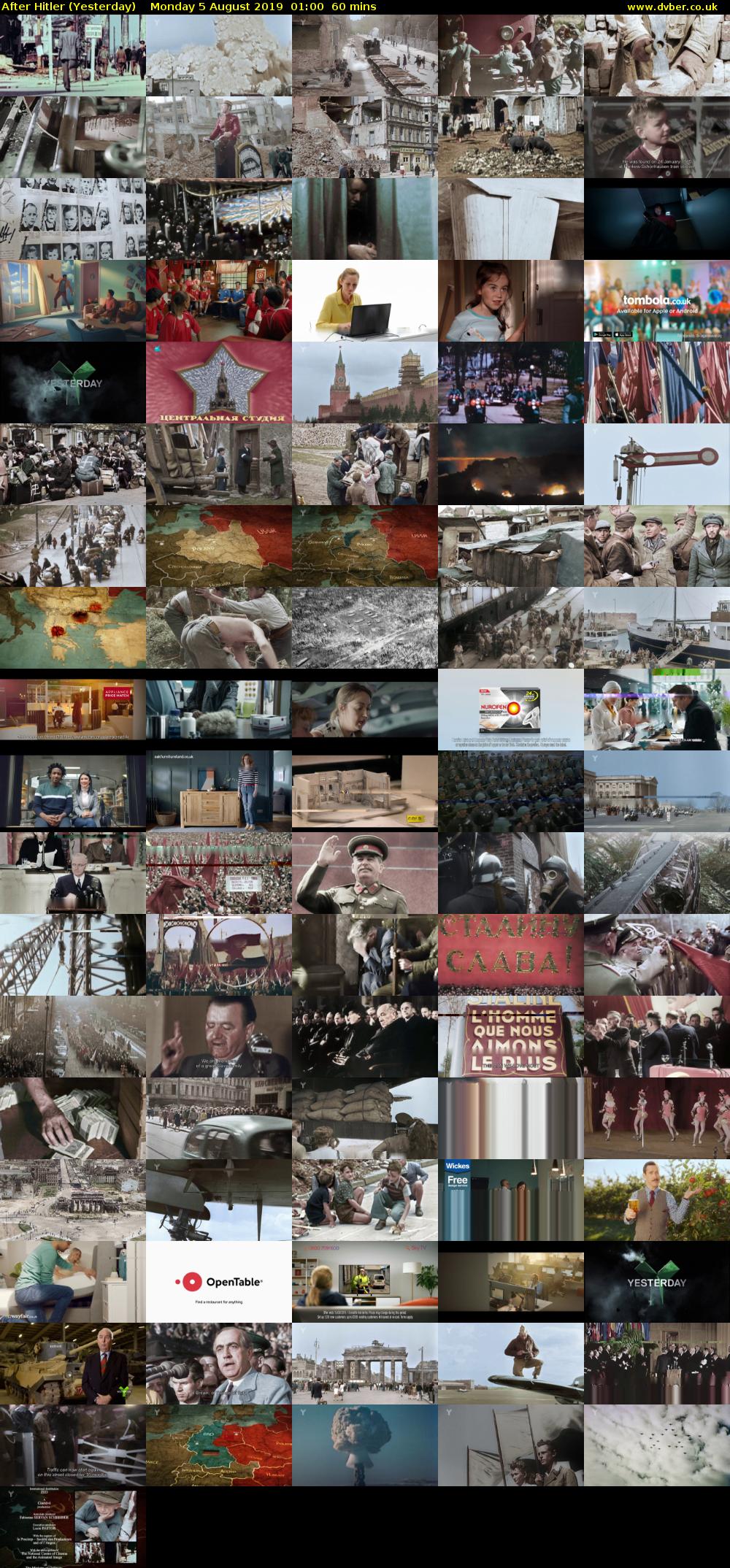After Hitler (Yesterday) Monday 5 August 2019 01:00 - 02:00