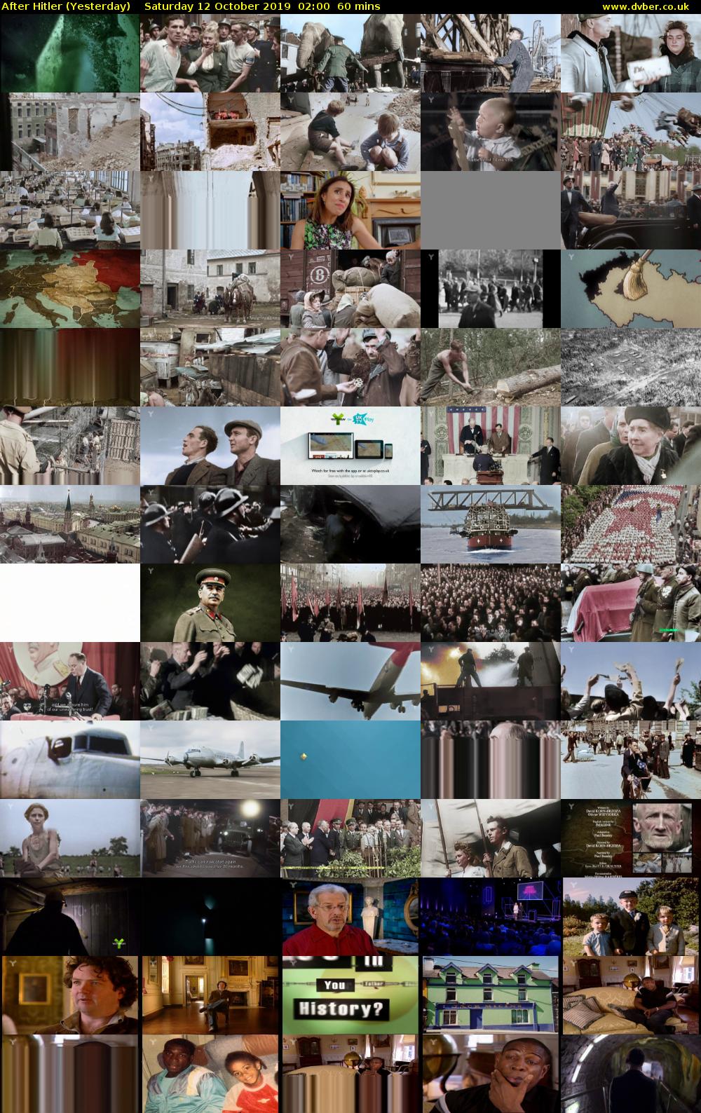 After Hitler (Yesterday) Saturday 12 October 2019 02:00 - 03:00