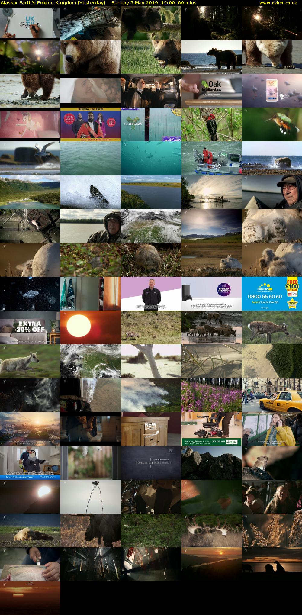 Alaska: Earth's Frozen Kingdom (Yesterday) Sunday 5 May 2019 14:00 - 15:00