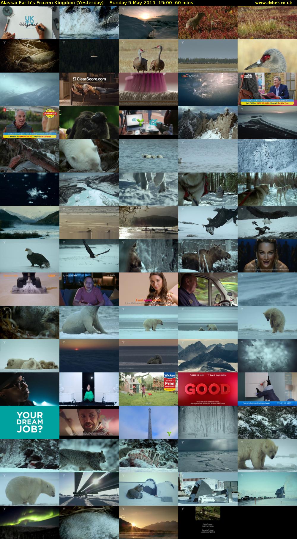 Alaska: Earth's Frozen Kingdom (Yesterday) Sunday 5 May 2019 15:00 - 16:00
