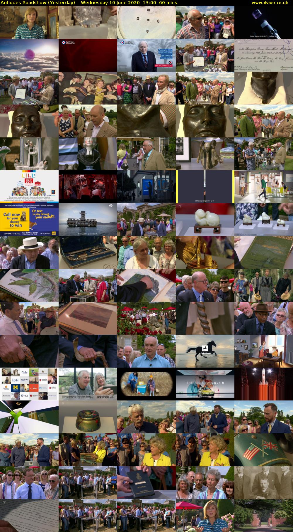 Antiques Roadshow (Yesterday) Wednesday 10 June 2020 13:00 - 14:00