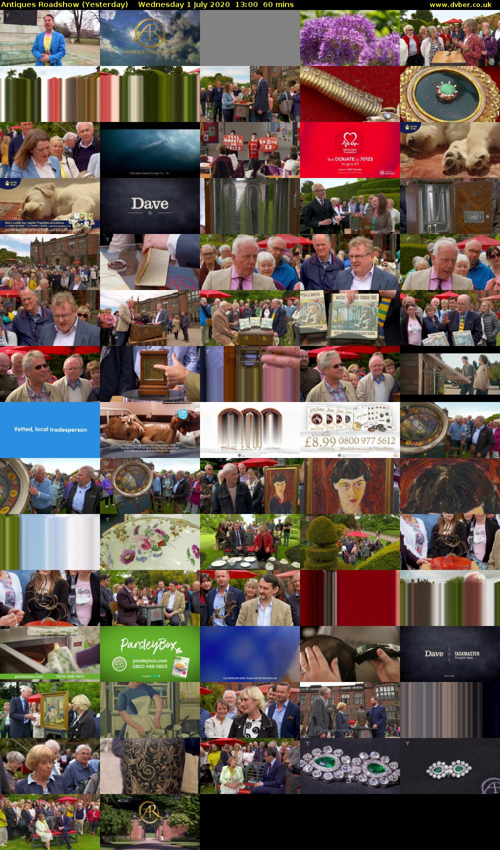 Antiques Roadshow (Yesterday) Wednesday 1 July 2020 13:00 - 14:00