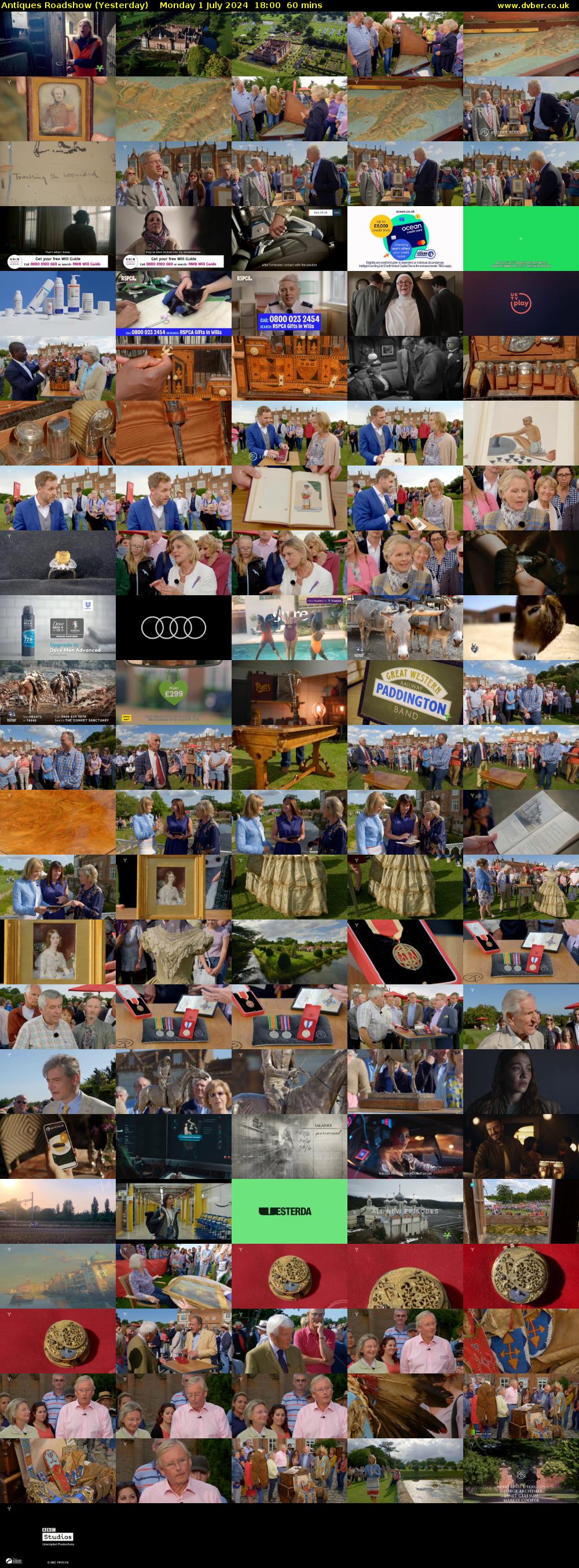 Antiques Roadshow (Yesterday) Monday 1 July 2024 18:00 - 19:00