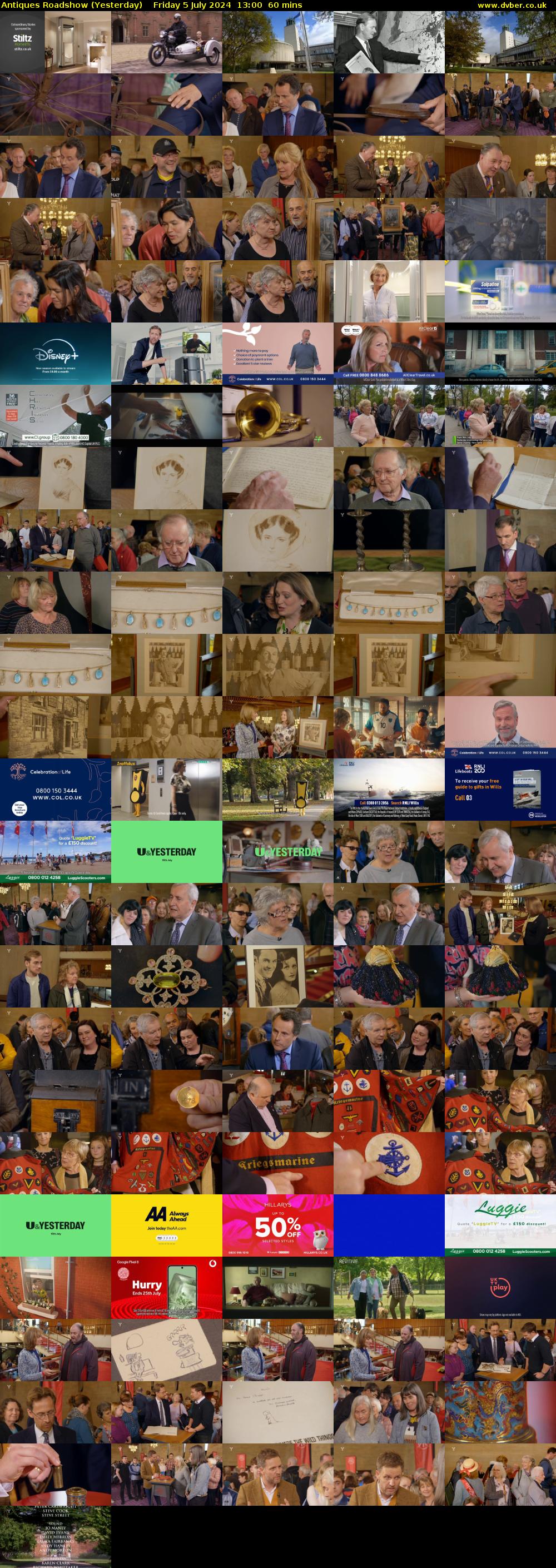 Antiques Roadshow (Yesterday) Friday 5 July 2024 13:00 - 14:00