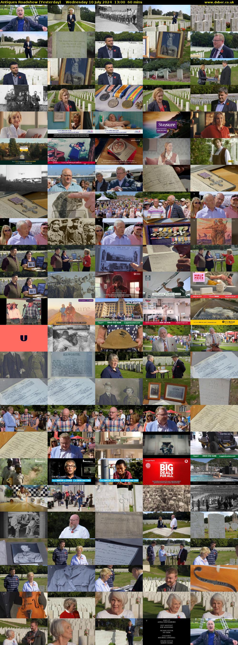 Antiques Roadshow (Yesterday) Wednesday 10 July 2024 13:00 - 14:00