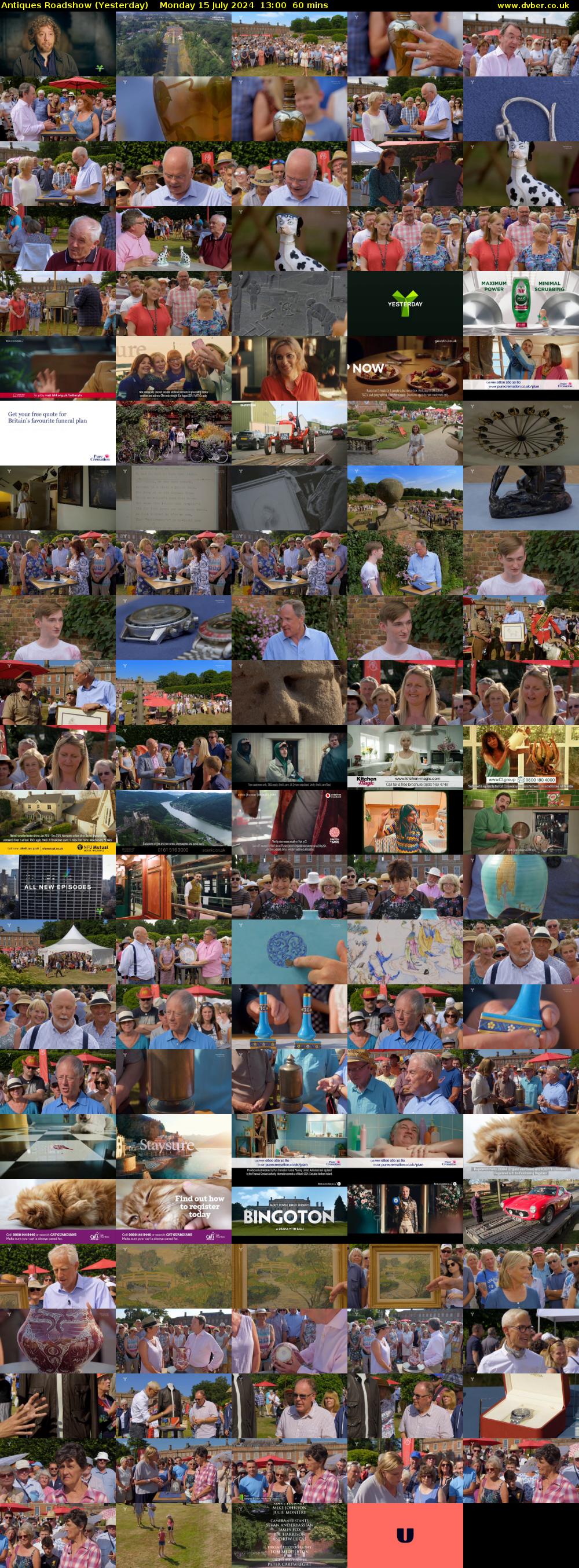 Antiques Roadshow (Yesterday) Monday 15 July 2024 13:00 - 14:00