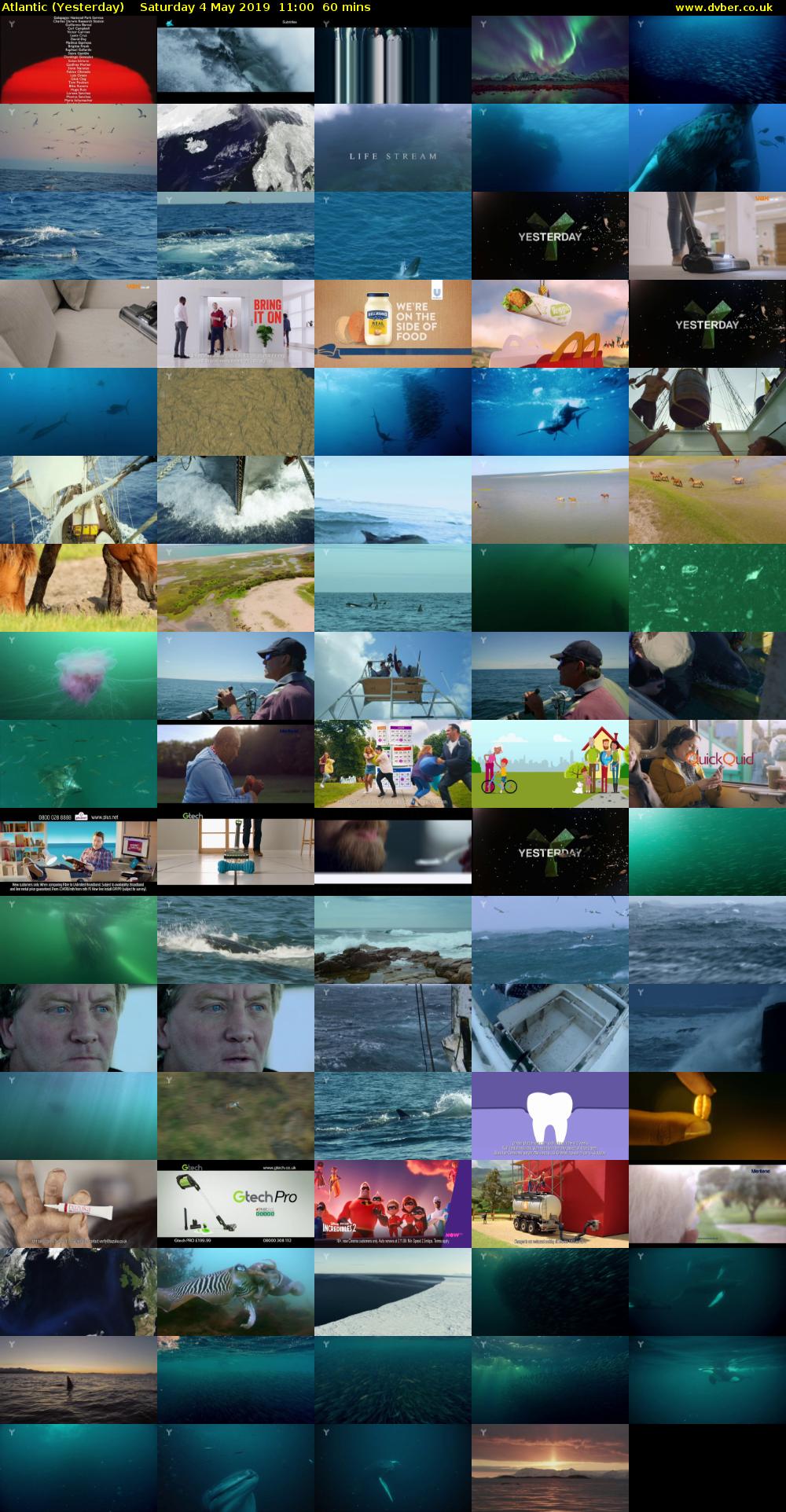 Atlantic (Yesterday) Saturday 4 May 2019 11:00 - 12:00