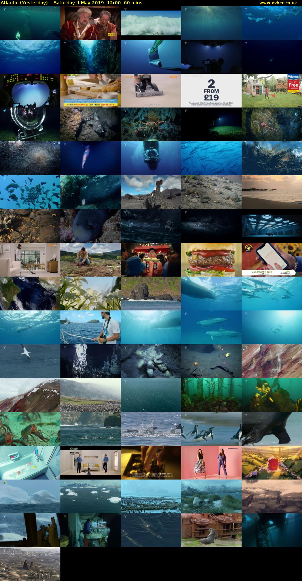Atlantic (Yesterday) Saturday 4 May 2019 12:00 - 13:00