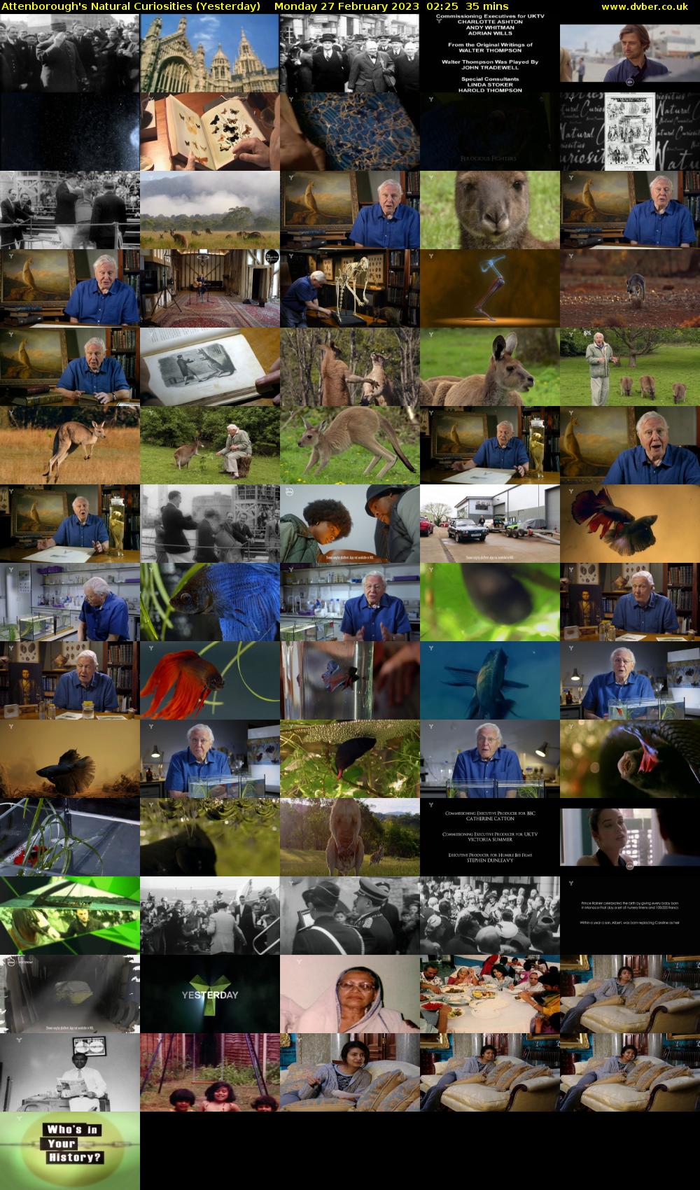 Attenborough's Natural Curiosities (Yesterday) Monday 27 February 2023 02:25 - 03:00