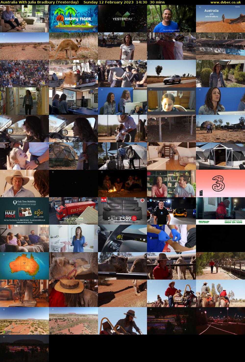 Australia With Julia Bradbury (Yesterday) Sunday 12 February 2023 14:30 - 15:00