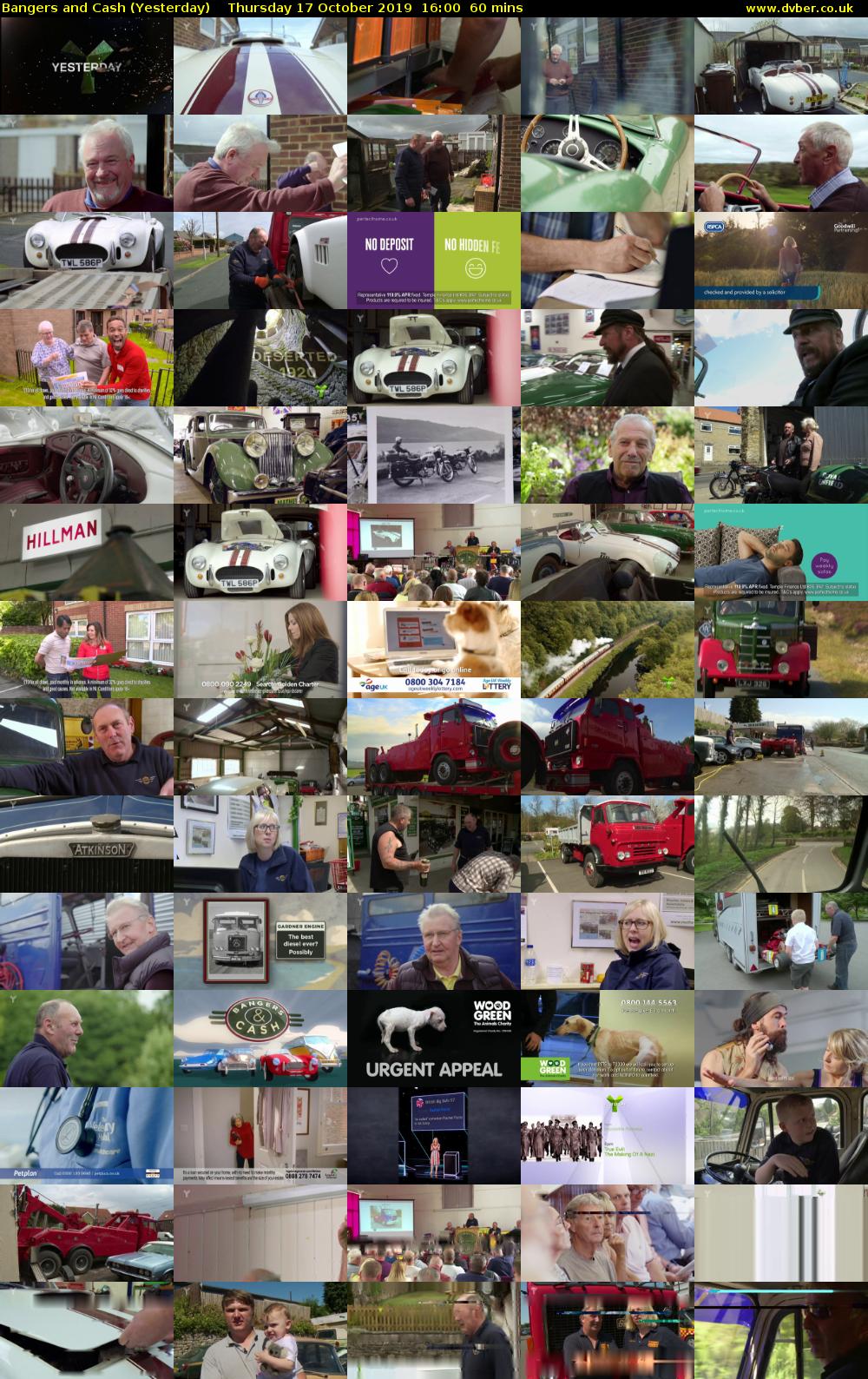 Bangers and Cash (Yesterday) Thursday 17 October 2019 16:00 - 17:00