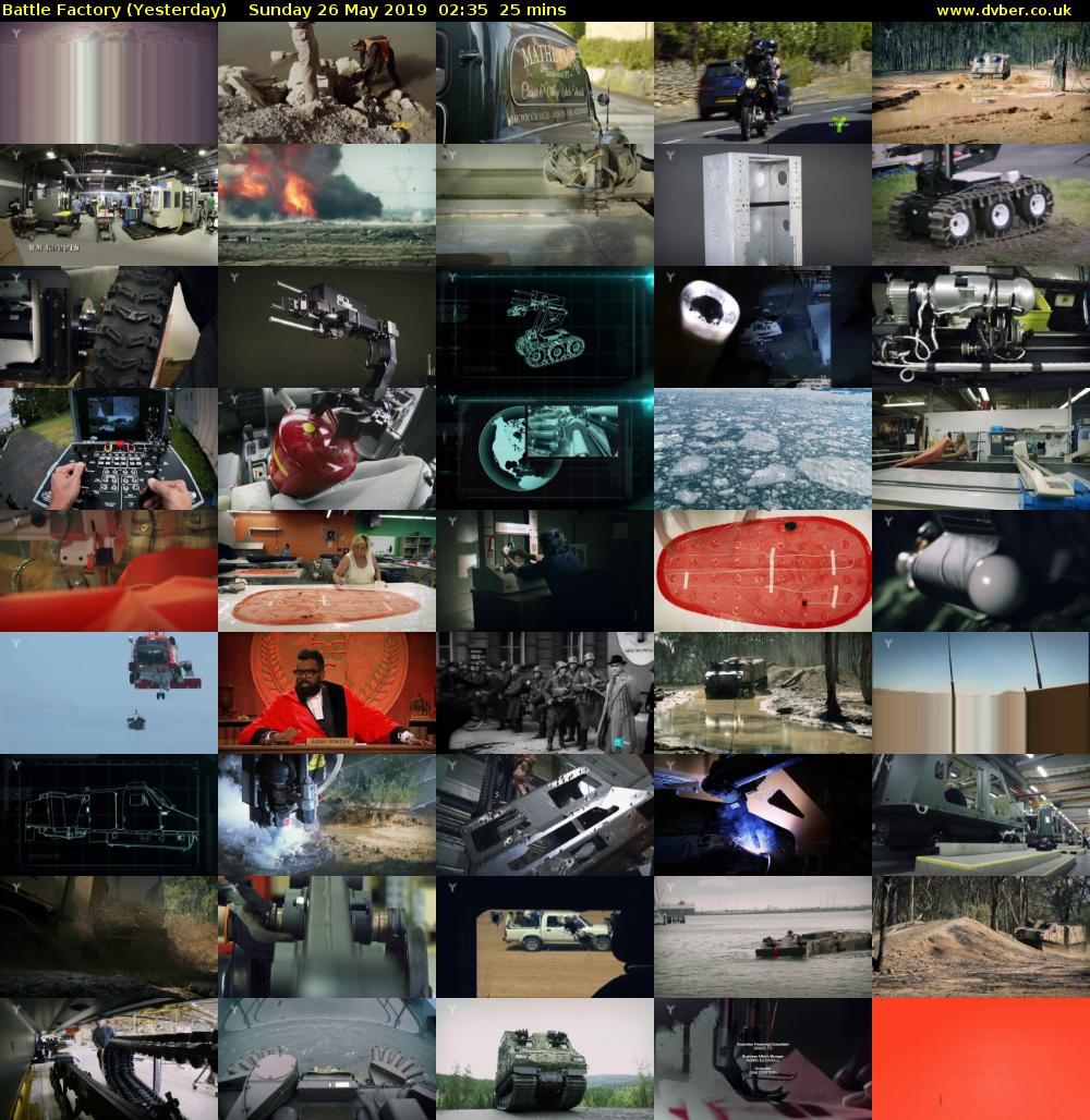 Battle Factory (Yesterday) Sunday 26 May 2019 02:35 - 03:00