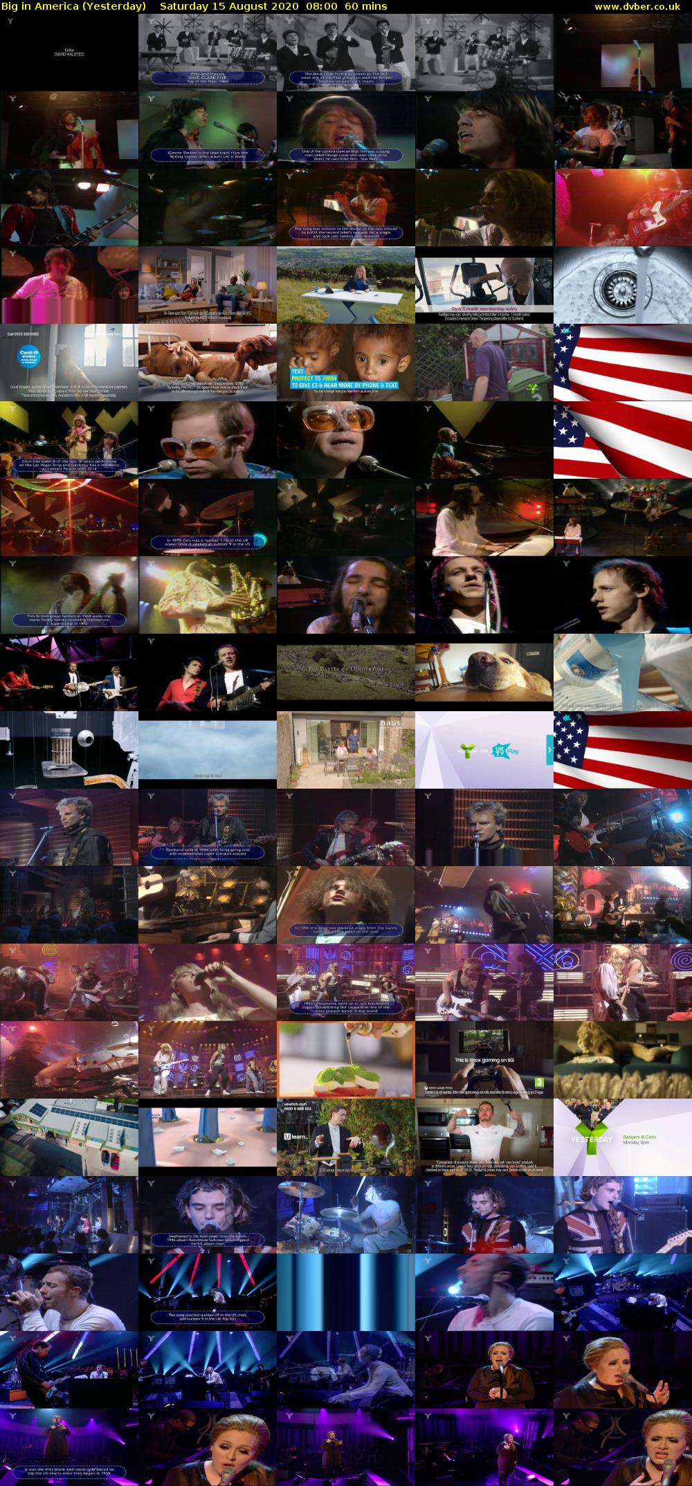 Big in America (Yesterday) Saturday 15 August 2020 08:00 - 09:00