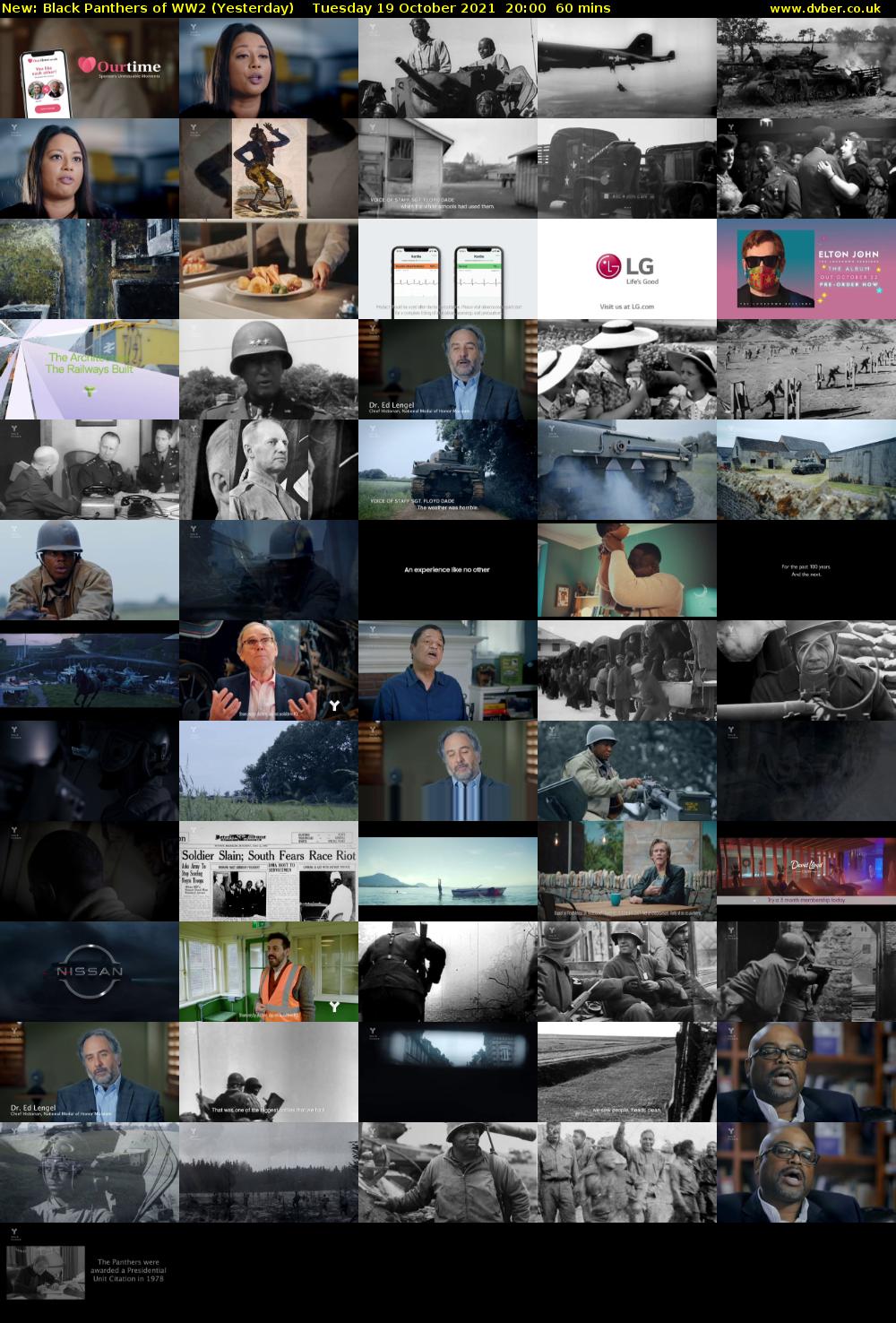 Black Panthers of WW2 (Yesterday) Tuesday 19 October 2021 20:00 - 21:00