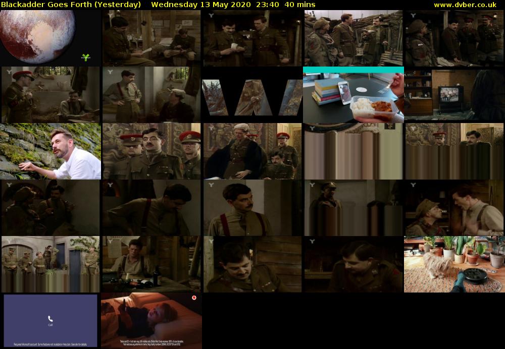 Blackadder Goes Forth (Yesterday) Wednesday 13 May 2020 23:40 - 00:20