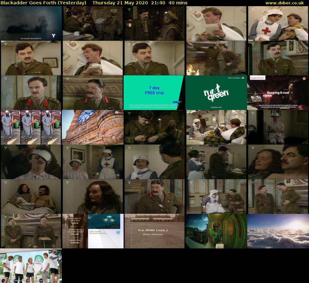 Blackadder Goes Forth (Yesterday) Thursday 21 May 2020 21:40 - 22:20