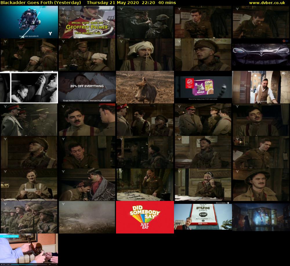Blackadder Goes Forth (Yesterday) Thursday 21 May 2020 22:20 - 23:00