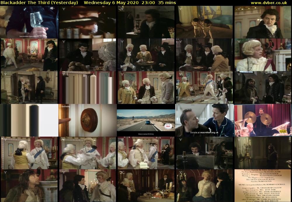 Blackadder the Third (Yesterday) Wednesday 6 May 2020 23:00 - 23:35