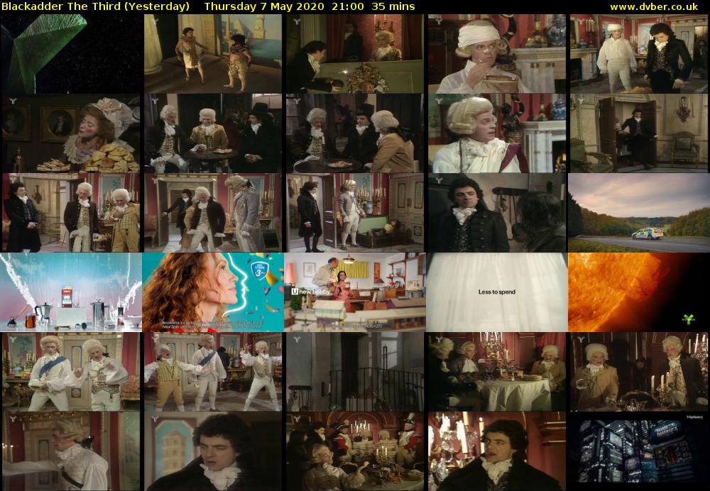 Blackadder the Third (Yesterday) Thursday 7 May 2020 21:00 - 21:35