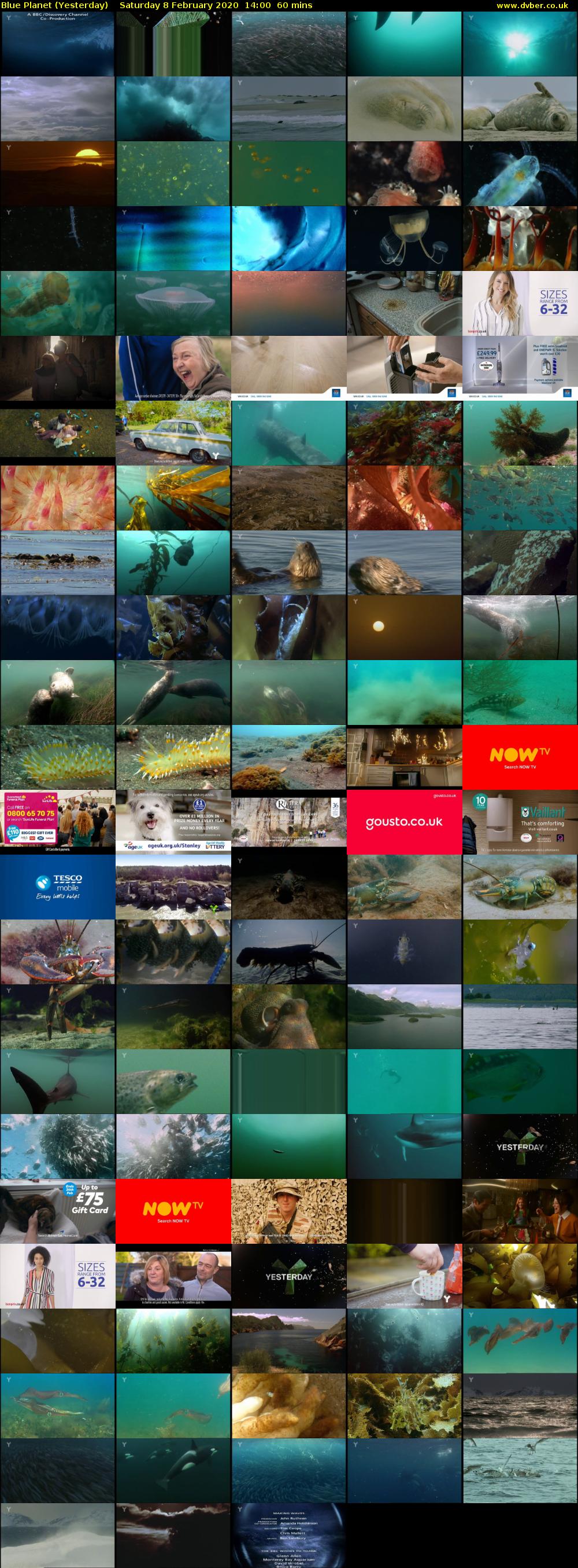 Blue Planet (Yesterday) Saturday 8 February 2020 14:00 - 15:00