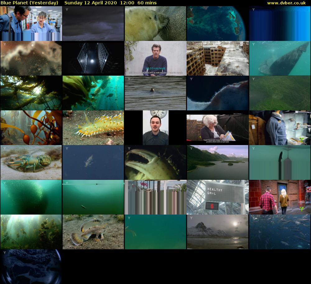 Blue Planet (Yesterday) Sunday 12 April 2020 12:00 - 13:00