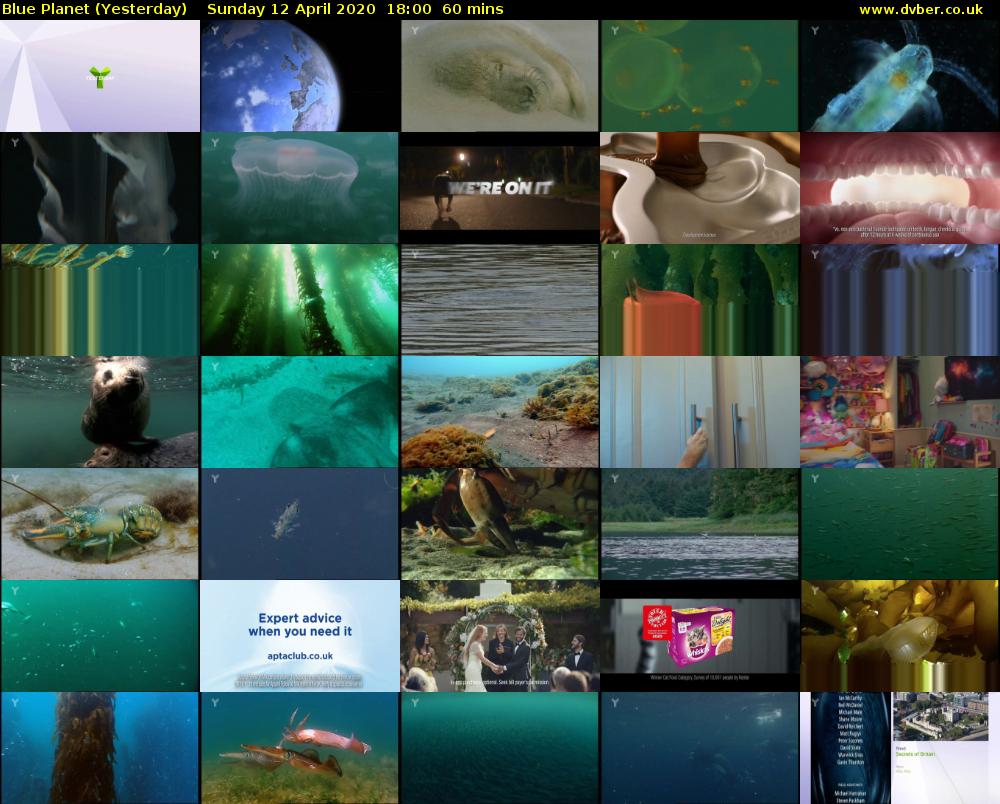 Blue Planet (Yesterday) Sunday 12 April 2020 18:00 - 19:00