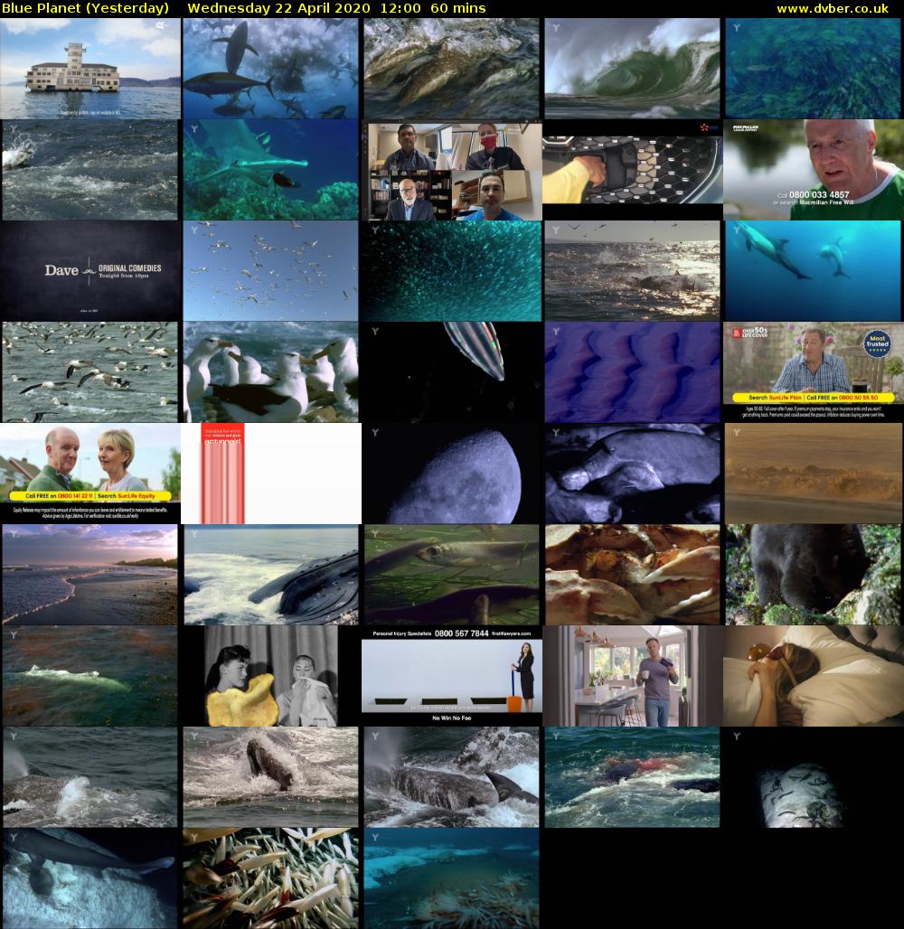 Blue Planet (Yesterday) Wednesday 22 April 2020 12:00 - 13:00