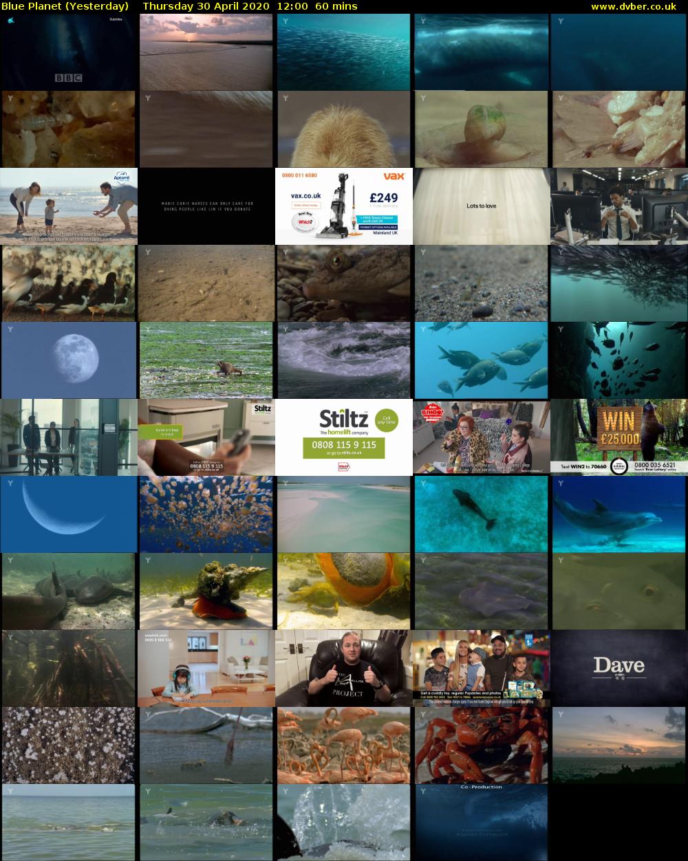 Blue Planet (Yesterday) Thursday 30 April 2020 12:00 - 13:00